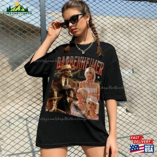 Barbenheimer Vintage Shirt Barbie Vs Oppenheimer Cillian Murphy Margot Robbie Sweater Sweatshirt T-Shirt