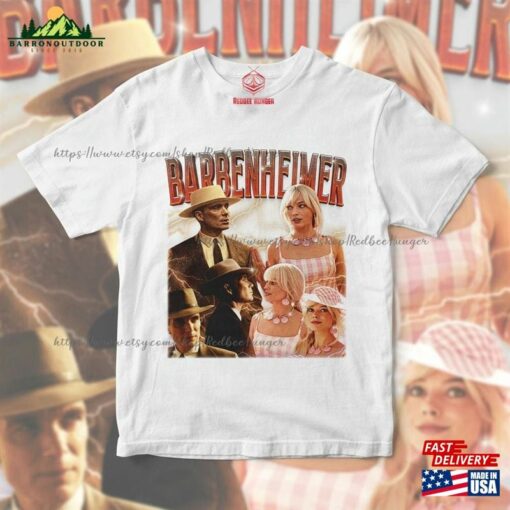 Barbenheimer Vintage Shirt Barbie Vs Oppenheimer Cillian Murphy Margot Robbie Sweater Sweatshirt T-Shirt