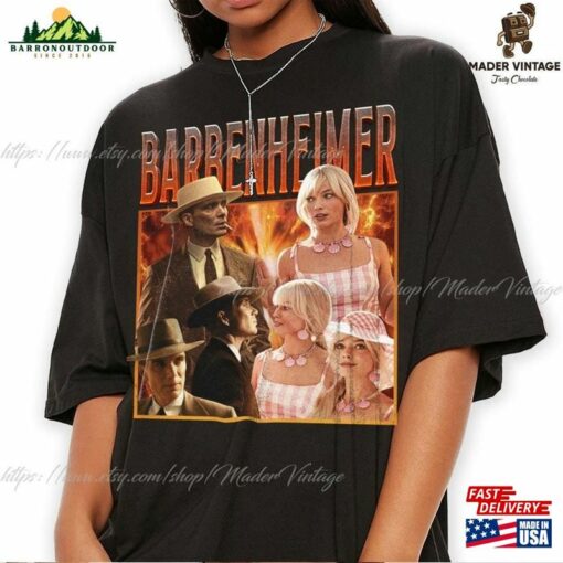 Barbenheimer Vintage Shirt Barbie Vs Oppenheimer Cillian Murphy Margot Robbie Sweater Unisex Sweatshirt