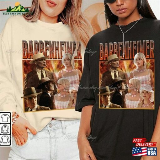 Barbenheimer Vintage Shirt Barbie Vs Oppenheimer Cillian Murphy Margot Robbie Sweater Unisex Sweatshirt