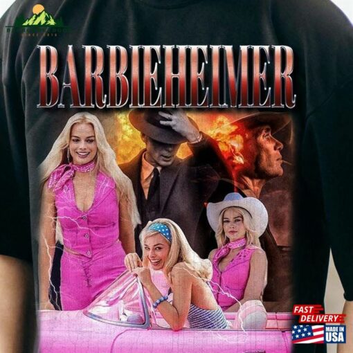 Barbenheimer Vintage Shirt Barbie Vs Oppenheimer Cillian Murphy Margot Robbie Tee Greta Gerwig T Unisex T-Shirt