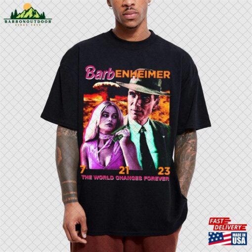 Barbenheimer Vintage Shirt The World Changes Forever Barbie Movie 2023 Sweatshirt Unisex