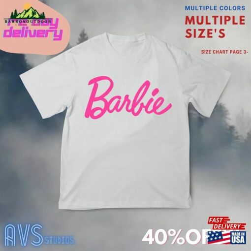 Barbi Inspired Logo Merch Movie Tee Gift For Her Classic Unisex