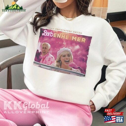 Barbie And Ken On The Car Barbenheimer Movie Oppenheimer Shirt Christopher Nolan Margot Robbie Ryan Gosling T-Shirt Hoodie