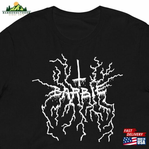 Barbie Black Metal Logo T-Shirt Hoodie Unisex