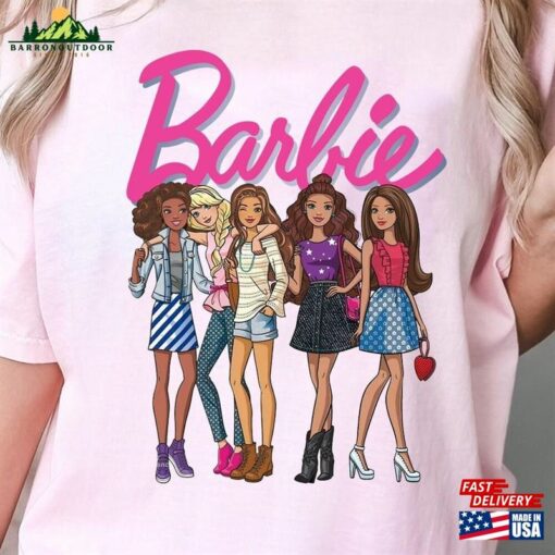 Barbie Characters Group Comfort Colors Shirt 2023 Movie T-Shirt Unisex