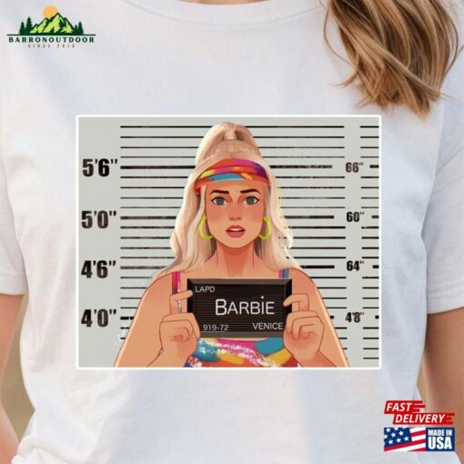 Barbie Criminal Graphic Shirt Movie 2023 Comfort Colors Funny T-Shirt Unisex