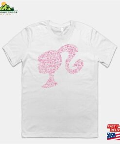 Barbie Head With Ponytail Logo T-Shirt Featuring A Vibrant Pink Design Made Up Of Iconic Accessories Shirt Movie 2023 Hoodie Barbie Head With Ponytail Logo T-Shirt Featuring A Vibrant Pink Design Made Up Of Iconic Accessories Shirt Movie 2023 Hoodie