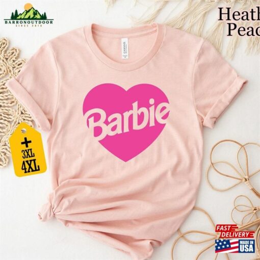 Barbie Heart Shirt Girl 2023 Movie Unisex Classic