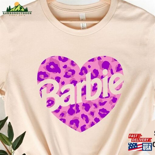 Barbie Leopard Heart T-Shirt Shirt Movie 2023 Tee Sweatshirt Unisex