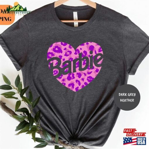 Barbie Leopard Heart T-Shirt Shirt Movie 2023 Tee Sweatshirt Unisex