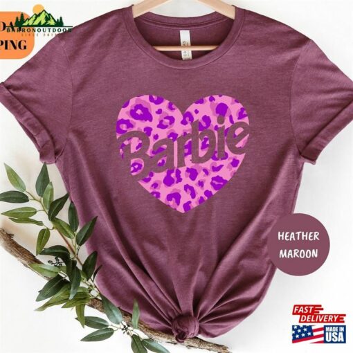 Barbie Leopard Heart T-Shirt Shirt Movie 2023 Tee Sweatshirt Unisex