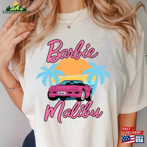 Barbie Malibu Beach Shirt Movie 2023 Pink California Sweatshirt Unisex