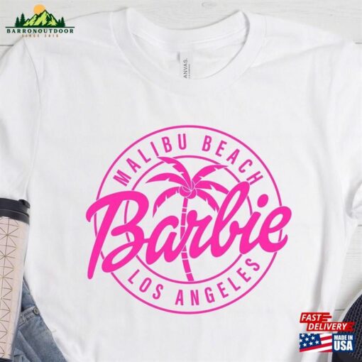 Barbie Malibu Beach T-Shirt Movie 2023 Pink Los Angeles Shirt Classic Hoodie