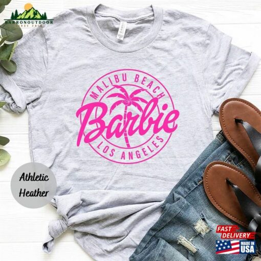 Barbie Malibu Beach T-Shirt Movie 2023 Pink Los Angeles Shirt Classic Hoodie