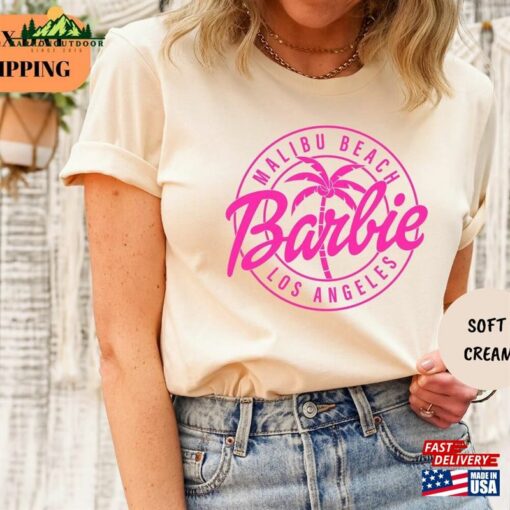 Barbie Malibu Beach T-Shirt Movie 2023 Pink Los Angeles Shirt Classic Hoodie