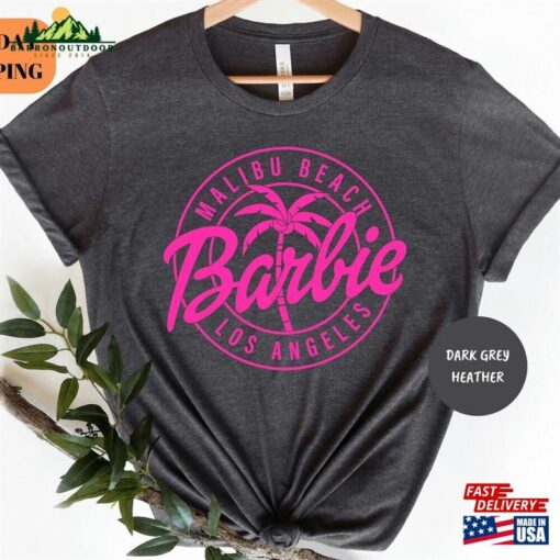 Barbie Malibu Beach T-Shirt Movie 2023 Pink Los Angeles Shirt Sweatshirt Unisex