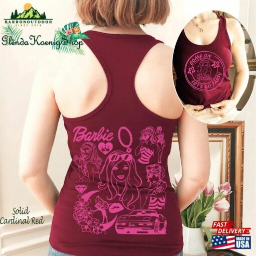 Barbie Movie 2023 Double Sided Tank Come On Let Hoodie Sweatshirt