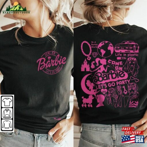 Barbie Movie Doodle Art Shirt 2 Side Funny Princess Barbies New 2023 Sweatshirt Hoodie Gift For Fan Da1406dt V1 Unisex