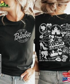 Barbie Movie Doodle Art Shirt 2 Side Funny Princess Barbies New Movies 2023 Concert Sweatshirt Hoodie Gift For Fan Da1406dt Classic