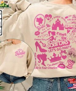 Barbie Movie Doodle Art Shirt 2 Side Funny Princess Barbies New Movies 2023 Concert Sweatshirt Hoodie Gift For Fan Da1406dt V1 Unisex Classic