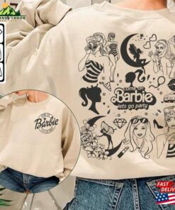 Barbie Movie Doodle Art Shirt 2 Side Funny Princess Barbies New Movies 2023 Sweatshirt Hoodie Gift For Fan Da1406dt Classic