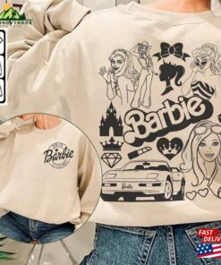 Barbie Movie Doodle Art Shirt 2 Side Funny Princess New 2023 Sweatshirt Hoodie Gift For Fan Da1406dt Unisex