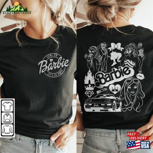 Barbie Movie Doodle Art Shirt 2 Side Funny Princess New 2023 Sweatshirt Hoodie Gift For Fan Da1406dt Unisex