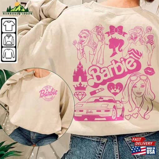 Barbie Movie Doodle Art Shirt 2 Side Funny Princess New 2023 Sweatshirt Hoodie Gift For Fan Da1406dt V1 Unisex T-Shirt