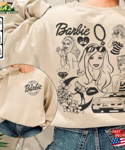 Barbie Movie Doodle Art Shirt 2 Side Funny Princess New Movies 2023 Sweatshirt Hoodie Gift For Fan Da1406dt Unisex