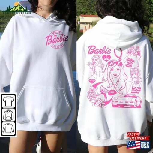 Barbie Movie Doodle Art Shirt 2 Side Funny Princess New Movies 2023 Sweatshirt Hoodie Gift For Fan Da1406dt V1 Classic T-Shirt