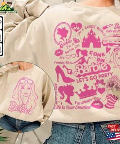 Barbie Movie Doodle Art Shirt 2 Side Princess Barbies New Movies 2023 Concert Sweatshirt Hoodie Gift For Fan Da1406dt V1 T-Shirt