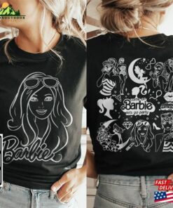 Barbie Movie Doodle Art Shirt 2 Side Princess Barbies New Movies 2023 Sweatshirt Hoodie Gift For Fan Da1406dt Unisex