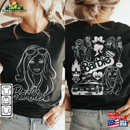 Barbie Movie Doodle Art Shirt 2 Side Princess New 2023 Sweatshirt Hoodie Gift For Fan Da1406dt T-Shirt