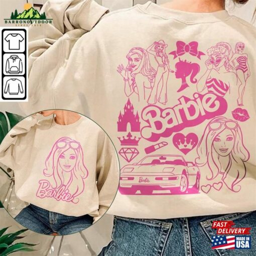 Barbie Movie Doodle Art Shirt 2 Side Princess New 2023 Sweatshirt Hoodie Gift For Fan Da1406dt V1 T-Shirt