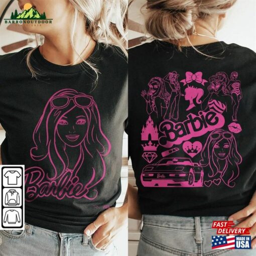 Barbie Movie Doodle Art Shirt 2 Side Princess New 2023 Sweatshirt Hoodie Gift For Fan Da1406dt V1 T-Shirt