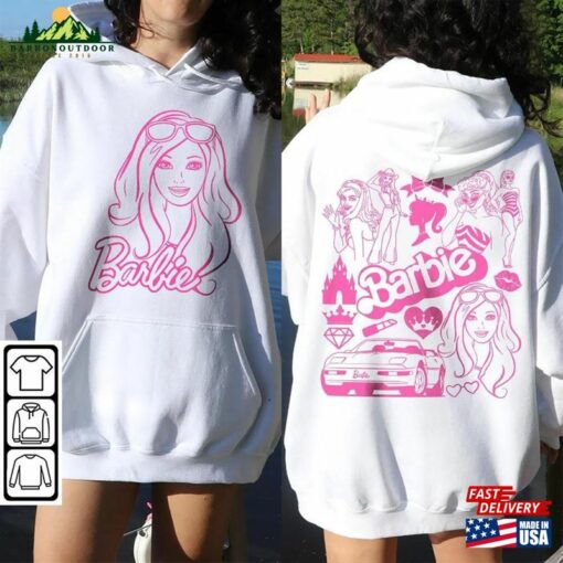 Barbie Movie Doodle Art Shirt 2 Side Princess New 2023 Sweatshirt Hoodie Gift For Fan Da1406dt V1 T-Shirt