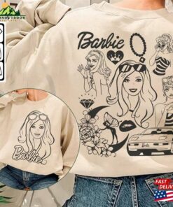 Barbie Movie Doodle Art Shirt 2 Side Princess New Movies 2023 Sweatshirt Hoodie Gift For Fan Da1406dt Unisex Classic