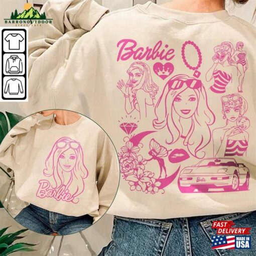 Barbie Movie Doodle Art Shirt 2 Side Princess New Movies 2023 Sweatshirt Hoodie Gift For Fan Da1406dt V1 Classic