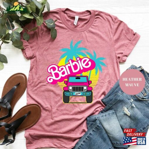 Barbie Offroad 4X4 Pink Car T-Shirt Malibu Movie 2023 Unisex