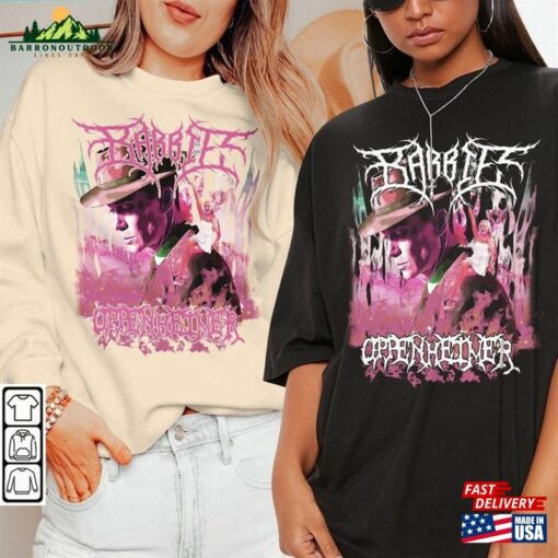 Barbie Oppenheimer Black Metal Shirt Movie 2023 Retro Vintage Graphic Sweatshirt T-Shirt