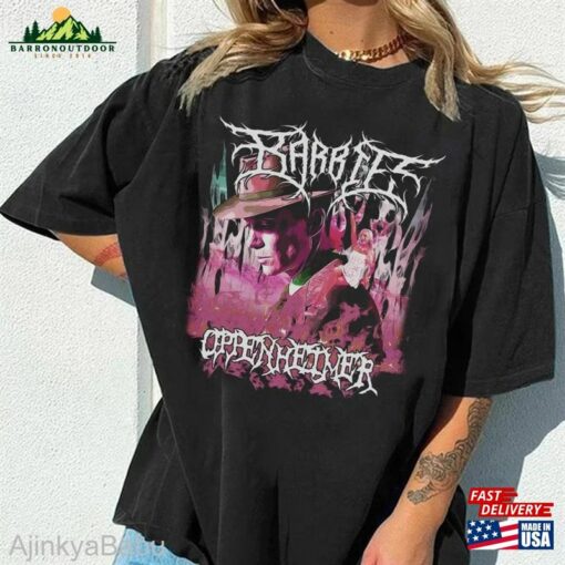 Barbie Oppenheimer Black Metal Shirt Movie 2023 Retro Vintage Graphic T-Shirt Hoodie