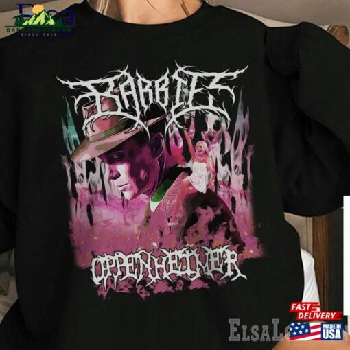 Barbie Oppenheimer Black Metal Shirt Sweatshirt Movie 2023 Classic