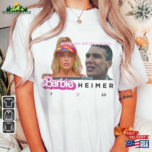 Barbie Oppenheimer Funny Movie Shirt Barbieheimer Active 2023 T-Shirt Unisex