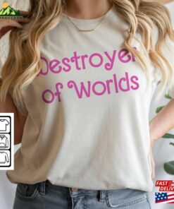 Barbie Oppenheimer Movie Shirt Destroyer Of Worlds Inspired Bootleg Tee Hoodie Classic Barbie Oppenheimer Movie Shirt Destroyer Of Worlds Inspired Bootleg Tee Hoodie Classic