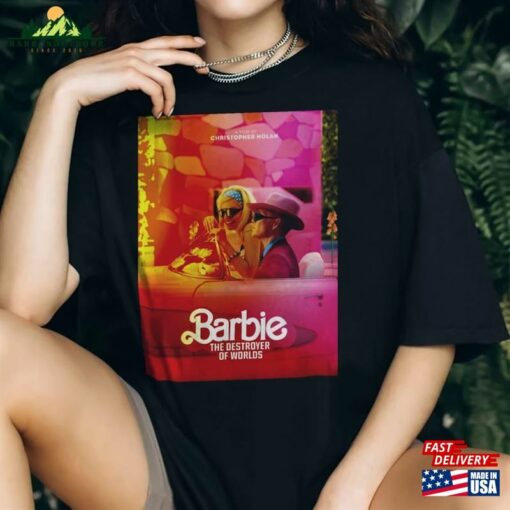 Barbie Oppenheimer Shirt Barbieheimer Active Funny Movie T-Shirt Hoodie