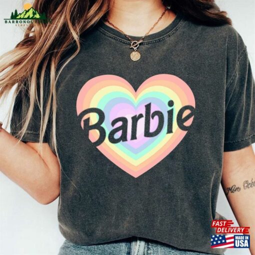 Barbie Rainbow Heart Shirt In Hoodie T-Shirt