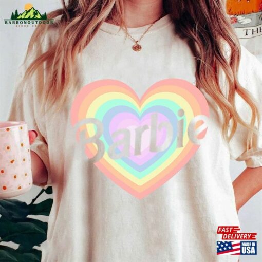 Barbie Rainbow Heart Shirt In Hoodie T-Shirt