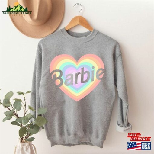 Barbie Rainbow Heart Shirt In Hoodie T-Shirt