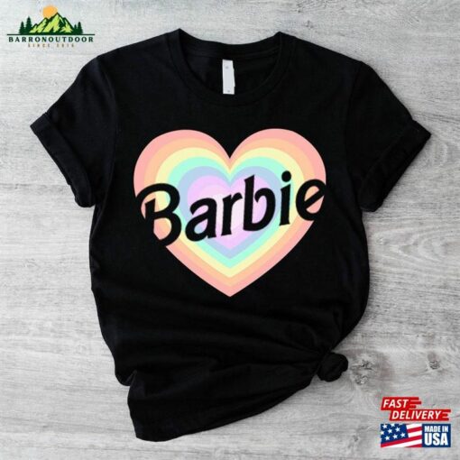 Barbie Rainbow Heart Shirt In Hoodie T-Shirt